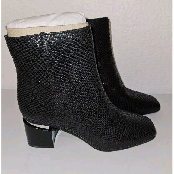 Franco Sarto Women's Marquee Ankle Boot Black Snake MSRP Size 6 $104 - Picture 2 of 12